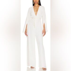 Andrea Iyamah Lili Jumpsuit, Ivory, size Small/Medium